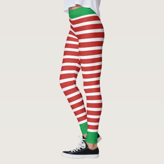 Holiday Elf Leggings Candy Cane Kerstmis (Links)