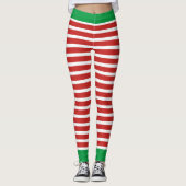 Holiday Elf Leggings Candy Cane Kerstmis (Voorkant)