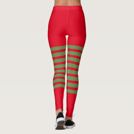Holiday Elf Leggings Candy Cane Kerstmis (Achterkant)