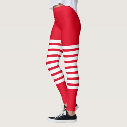 Holiday Elf Leggings Candy Cane Kerstmis (Links)