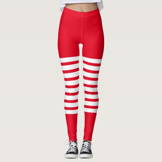Holiday Elf Leggings Candy Cane Kerstmis (Voorkant)