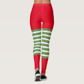 Holiday Elf Leggings Candy Cane Kerstmis (Achterkant)