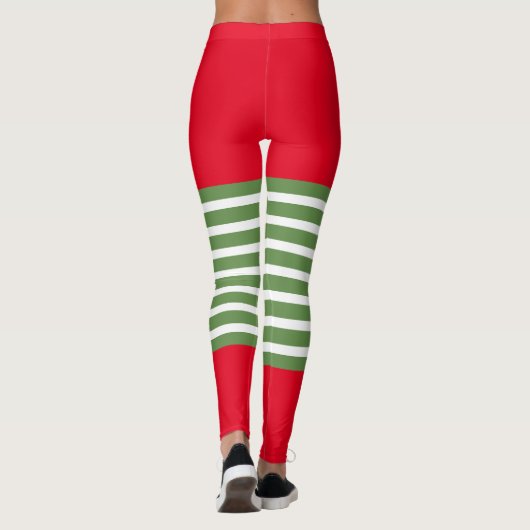 Holiday Elf Leggings Candy Cane Kerstmis (Achterkant)