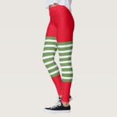 Holiday Elf Leggings Candy Cane Kerstmis (Links)