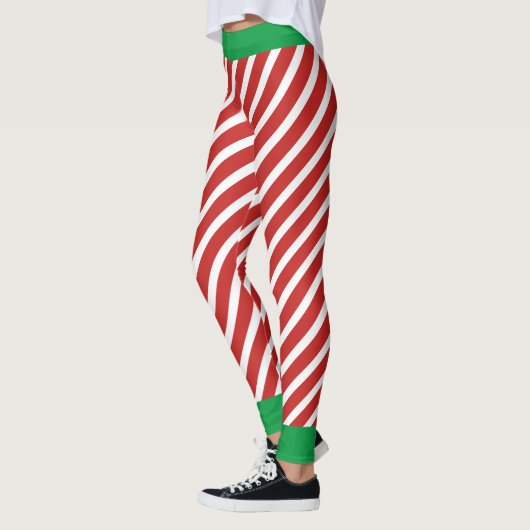 Holiday Elf Leggings Candy Cane Kerstmis (Links)