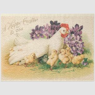 Holiday en kippen Pasen Tissuepapier