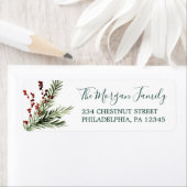 Holiday Evergreen Return Address Labels (Insitu)