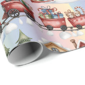 Holiday Express Wrapping Paper – Christmas Village Cadeaupapier (Rol Hoek)