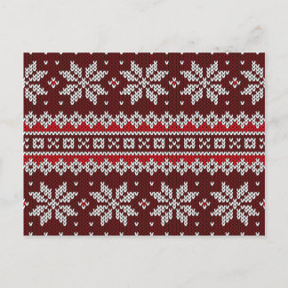 Holiday Fair Isle Knit Pattern Feestdagenkaart