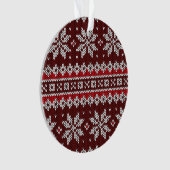 Holiday Fair Isle Knit Pattern Ornament (voorkant)