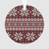 Holiday Fair Isle Knit Pattern Ornament (achterkant)