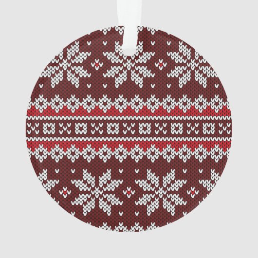 Holiday Fair Isle Knit Pattern Ornament (achterkant)