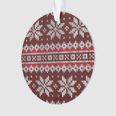 Holiday Fair Isle Knit Pattern Ornament (voorkant)