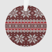 Holiday Fair Isle Knit Pattern Ornament (voorkant)