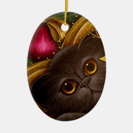 HOLIDAY FAIRY PERSIAN CAT Ornament (Voorkant)