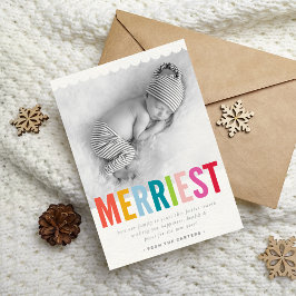 HOLIDAY FAMILY PHOTO verrijkt vet helder kleurrijk Feestdagenkaart