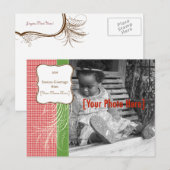 Holiday Fancy Photo Card Feestdagenkaart (Voorkant / Achterkant)