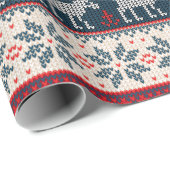 Holiday Faux Knit Pattern kerst op maat Cadeaupapier (Rol Hoek)