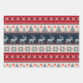 Holiday Faux Knit Pattern kerst op maat Inpakpapier Vel (Voorkant)