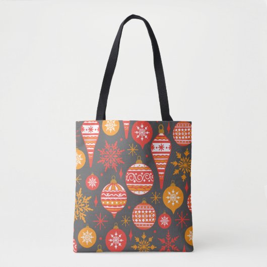 Holiday Faux Knit Pattern kerst op maat Tote Bag (Voorkant)