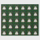 Holiday Festive Penguin, roodgekleurde groene lich Cadeaupapier (Vlak)