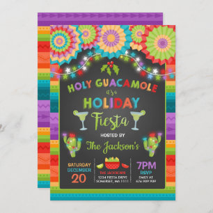 Holiday Fiesta Party nodigt Heilige Guacamole Part Kaart