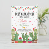 Holiday Fiesta Party nodigt Heilige Guacamole Part Kaart (Staand voorkant)