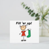 Holiday Fill 'er Up Tshirts en geschenken Feestdagenkaart (Staand voorkant)
