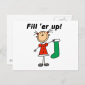 Holiday Fill 'er Up Tshirts en geschenken Feestdagenkaart (Voorkant / Achterkant)