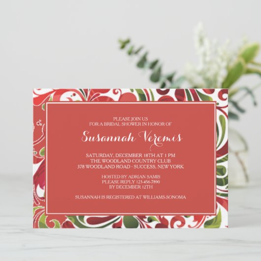 Holiday Flair Bridal Shower Kaart (Staand voorkant)