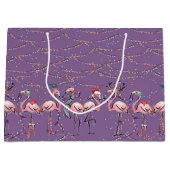 Holiday Flamingos Tropical Holiday Gift Bag Groot Cadeauzakje (Voorkant)