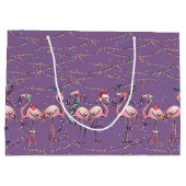 Holiday Flamingos Tropical Holiday Gift Bag Groot Cadeauzakje (Achterkant)