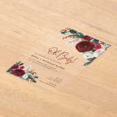 Holiday Floral Baby shower per post Acryl Uitnodigingen (Laagn)