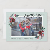 Holiday Floral Bewaar de datum Fotokaart Save The Date (Voorkant)