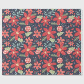 Holiday Floral Pattern Cadeaupapier (Vlak)
