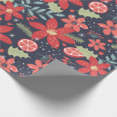 Holiday Floral Pattern Cadeaupapier (Hoek)