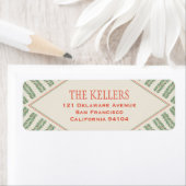 Holiday Foliage Quadrant Ivory and Green Etiket (Insitu)