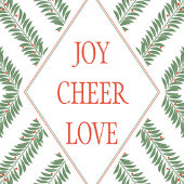 Holiday Foliage Quadrant White and Green Mok