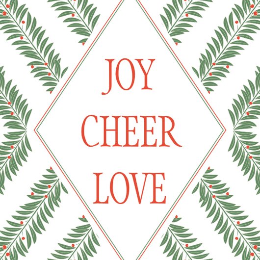 Holiday Foliage Quadrant White and Green Mok