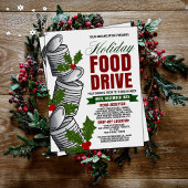 Holiday Food Drive Ingeblikt Voedsel Mistletoe Cha Flyer