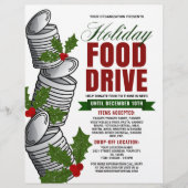 Holiday Food Drive Ingeblikt Voedsel Mistletoe Cha Flyer (Voorkant)
