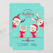 Holiday Forest Friends Uitnodiging (Voorkant / Achterkant)