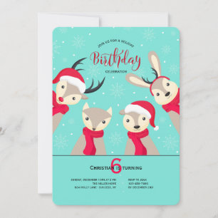 Holiday Forest Friends Uitnodiging