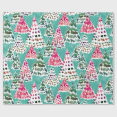 HOLIDAY FOREST Kerstmis Cadeaupapier (Vlak)