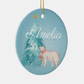Holiday Forest Scene Personalized Keramisch Ornament (Rechts)