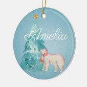 Holiday Forest Scene Personalized Keramisch Ornament (Links)