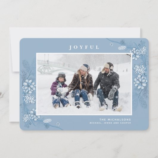 HOLIDAY FOTO CHRISTMAS | Bossen Feestdagenkaart (Voorkant)