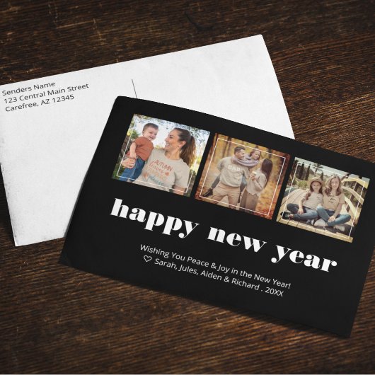 Holiday Foto Collage Modern Feestdagenkaart