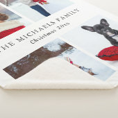 Holiday Foto Collage Voeg kersttitel toe Sherpa Deken (3/4)