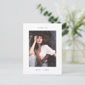 HOLIDAY FOTO DANK JE KAART | Moderne minimale stip (Staand voorkant)